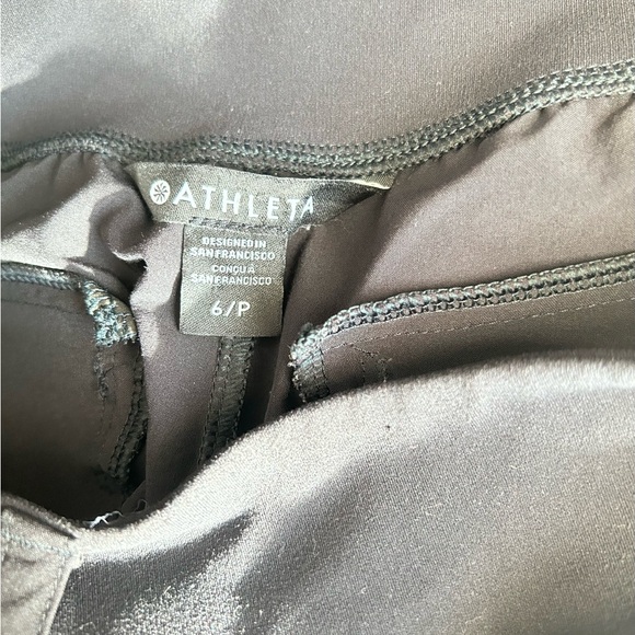 Athleta Cardiff Black Trouser Career Pintuck Paper bag Barrel Trousers M Balloon - Picture 6 of 9